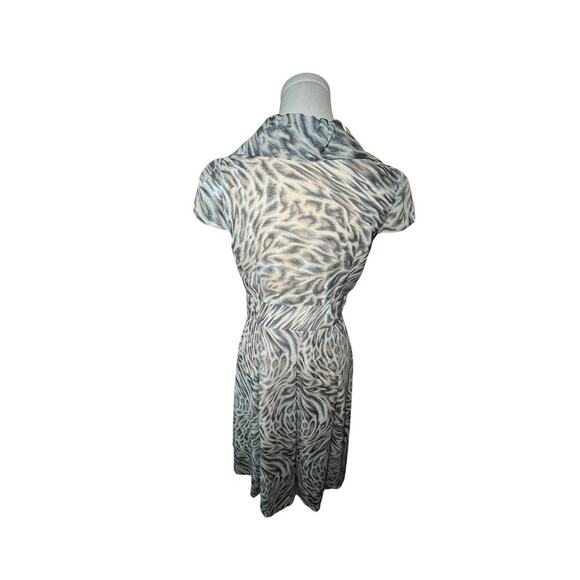 Dalia Dress Women Small Leopard Polyester V Neck Ruffle Wrap Pull On Cap Sleeve‎ - Picture 5 of 16